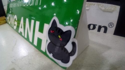 In decal sticker hình chú mèo đen đáng yêu - dịch vụ in decal sticker lẻ số lượng ít tại TPHCM