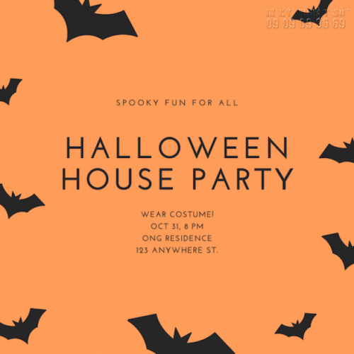 Giá in thiệp mời sự kiện Halloween Party 3