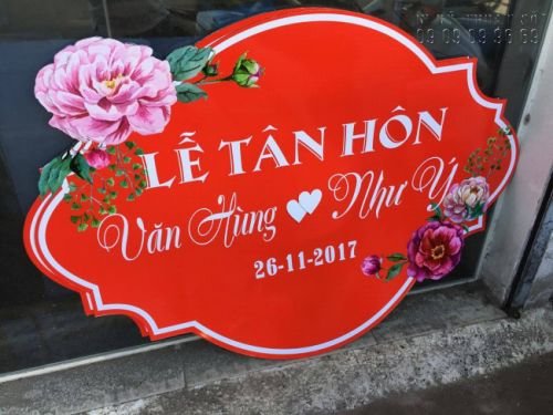 In bảng lễ Tân Hôn - in PP cán format - In Kỹ Thuật Số Since 2006