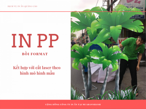 In PP cán mờ bồi formex làm mô hình trang trí Giáng Sinh TPHCM 1