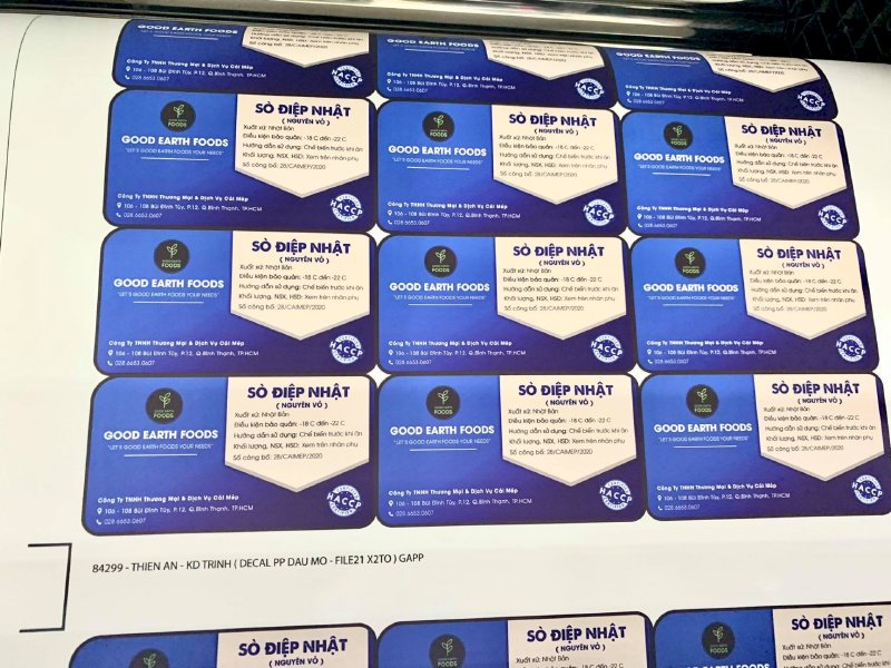 Tem nhãn decal