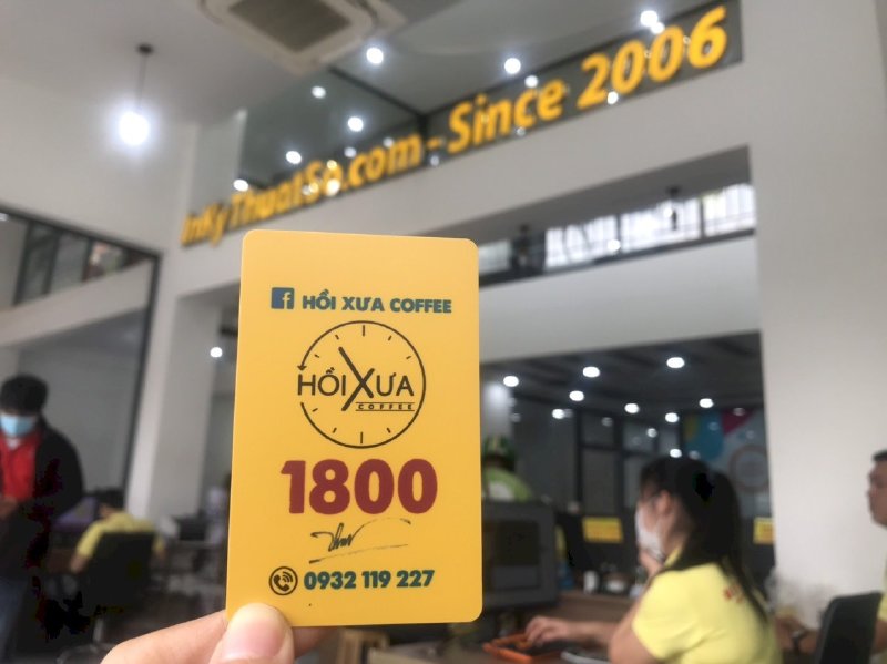 In thẻ nhựa giữ xe cho quán Cafe 