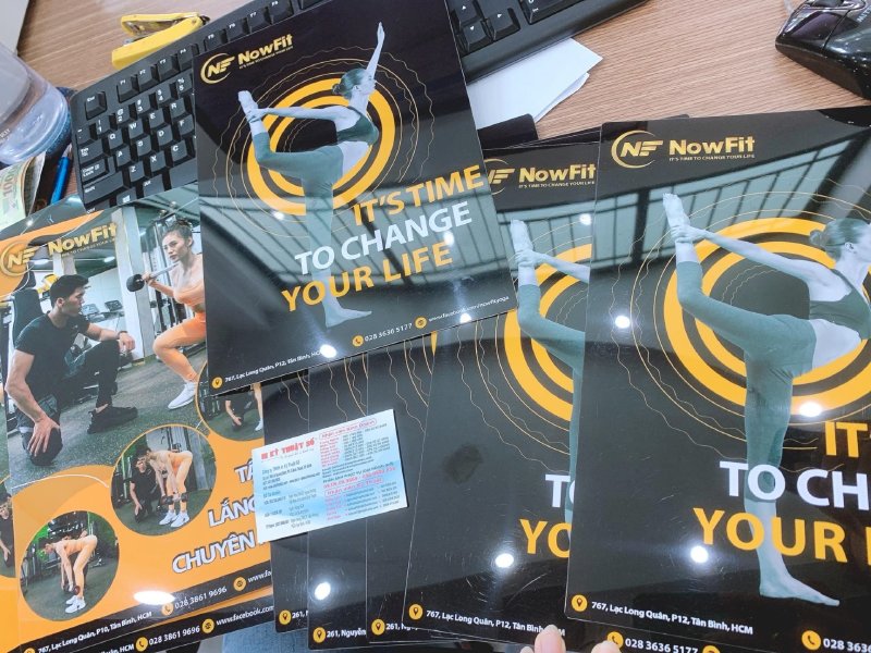In menu Spa - Yoga - Fitness - menu nhựa cứng
