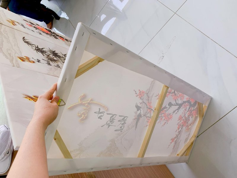 In tranh canvas bộ tứ quý Mai Lan Cúc Trúc trang trí phòng khách - In Kỹ Thuật Số Since 2006 - Ảnh: 2