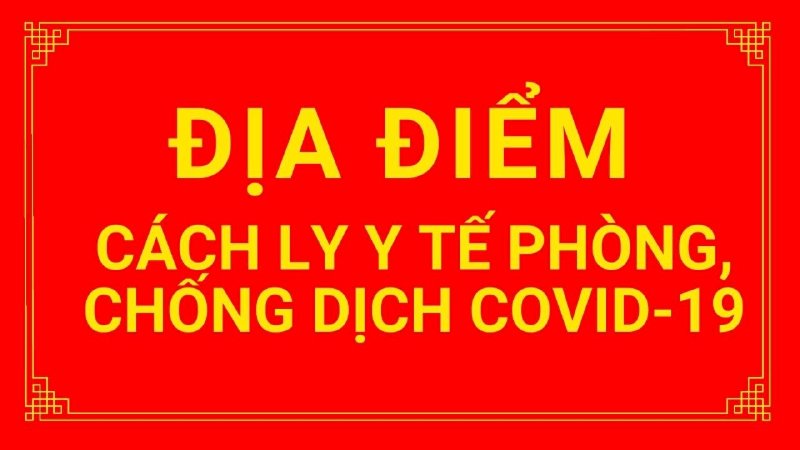 Biển báo địa điểm cách ly