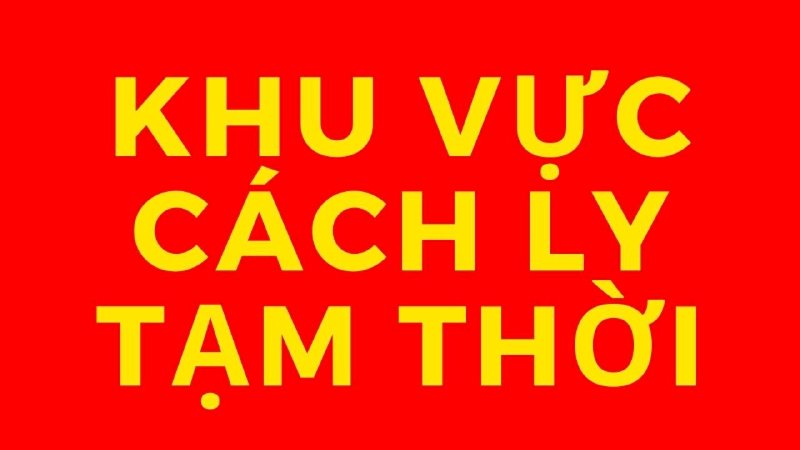 In biển báo khu vực cách ly tạm thời