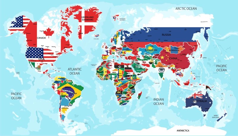 hình ảnh bản đồ thế giới vector - Inkythuatso