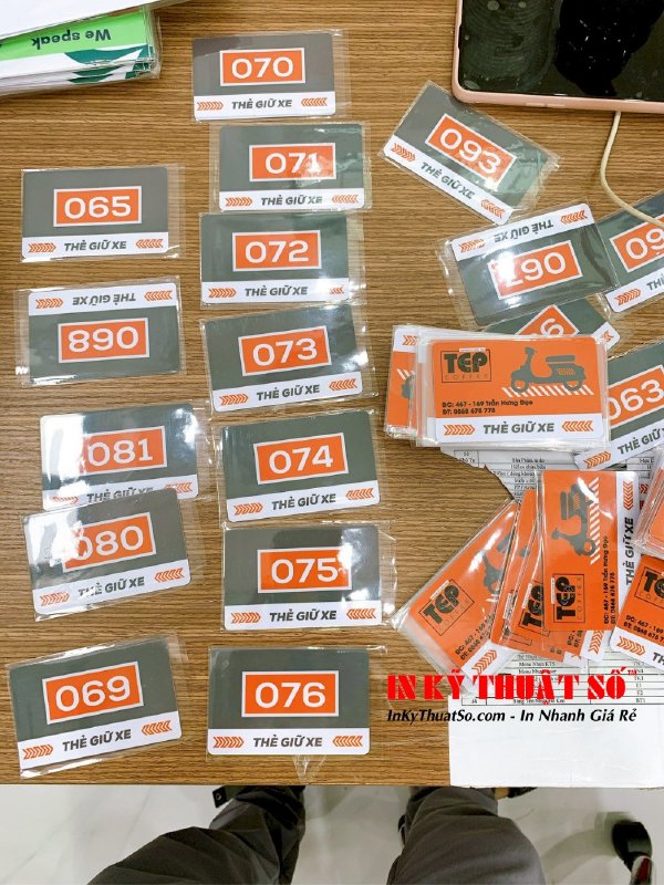 In thẻ nhựa làm thẻ giữ xe, vé gửi xe bằng nhựa PVC mọi số lượng TPHCM - Ảnh: 3