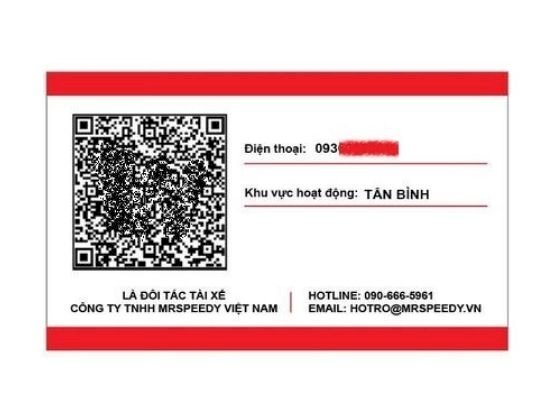 Thẻ tên Shipper MrSpeedy - Ảnh: 1