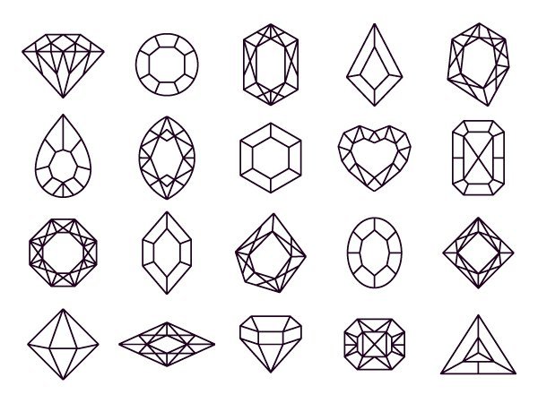 Download free kim cương vector đá quý đẹp mới nhất file SVG, AI, JPG, PDF,  EPS, PNG