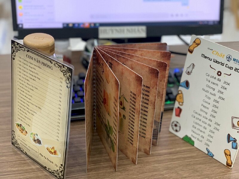 Menu nhựa quán cafe - trà sữa - sữa hạt - Ảnh: 2