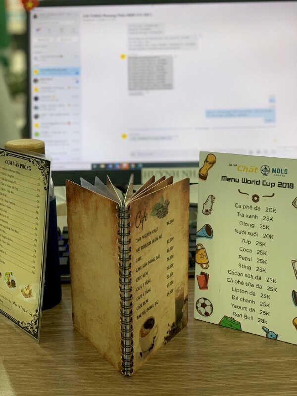 Menu nhựa quán cafe - trà sữa - sữa hạt - Ảnh: 1