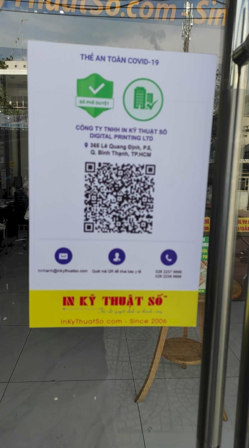 In mã QR Code Khai báo y tế - In mã QR chứng nhận tiêm vắc xin - In thẻ xanh Covid
