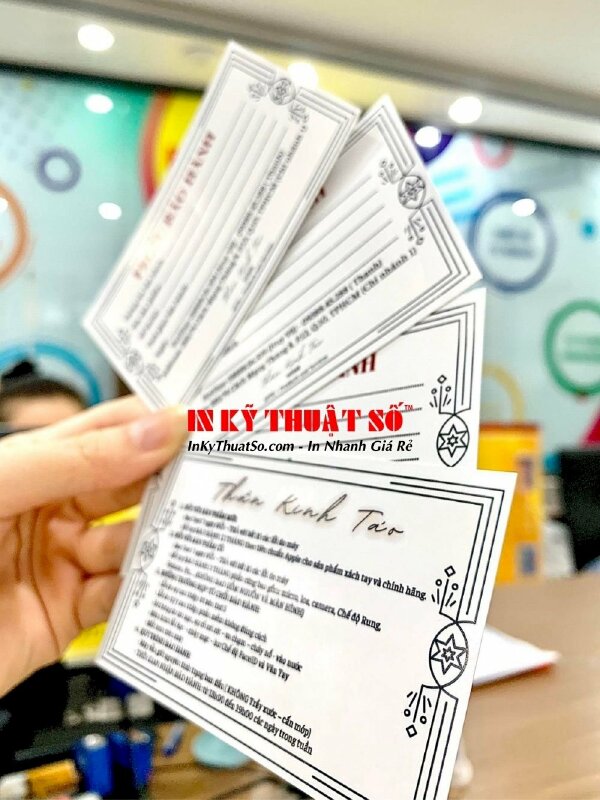 Thẻ bảo hành giấy - Ảnh: 2