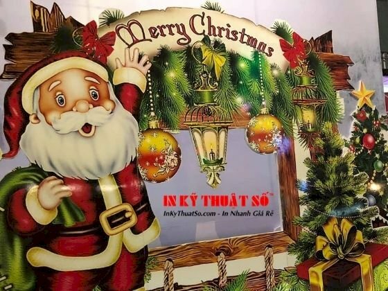 Nhận in vật phẩm trang trí Noel, Giáng Sinh - đồ trang trí, phụ kiện trang trí, decal dán kính