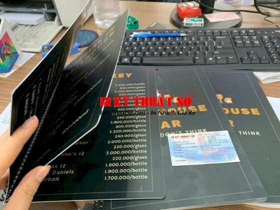 Mẫu menu cuốn quán bar - In Kỹ Thuật Số Since 2006 - Ảnh: 2