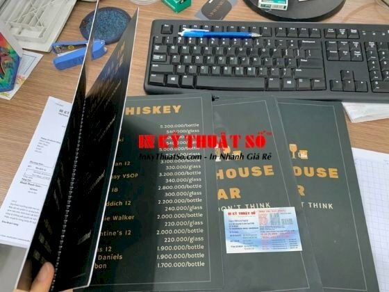 Mẫu menu cuốn quán bar - In Kỹ Thuật Số Since 2006 - Ảnh: 1