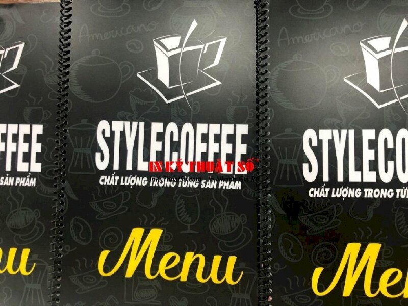 Mẫu cuốn menu quán cafe