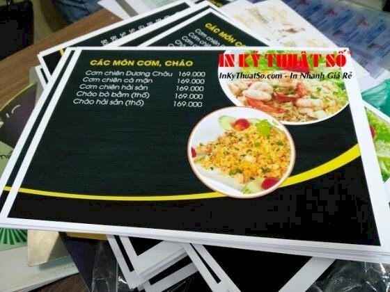 In menu treo tường - Thiết kế menu treo tường, bảng menu cafe, trà sữa