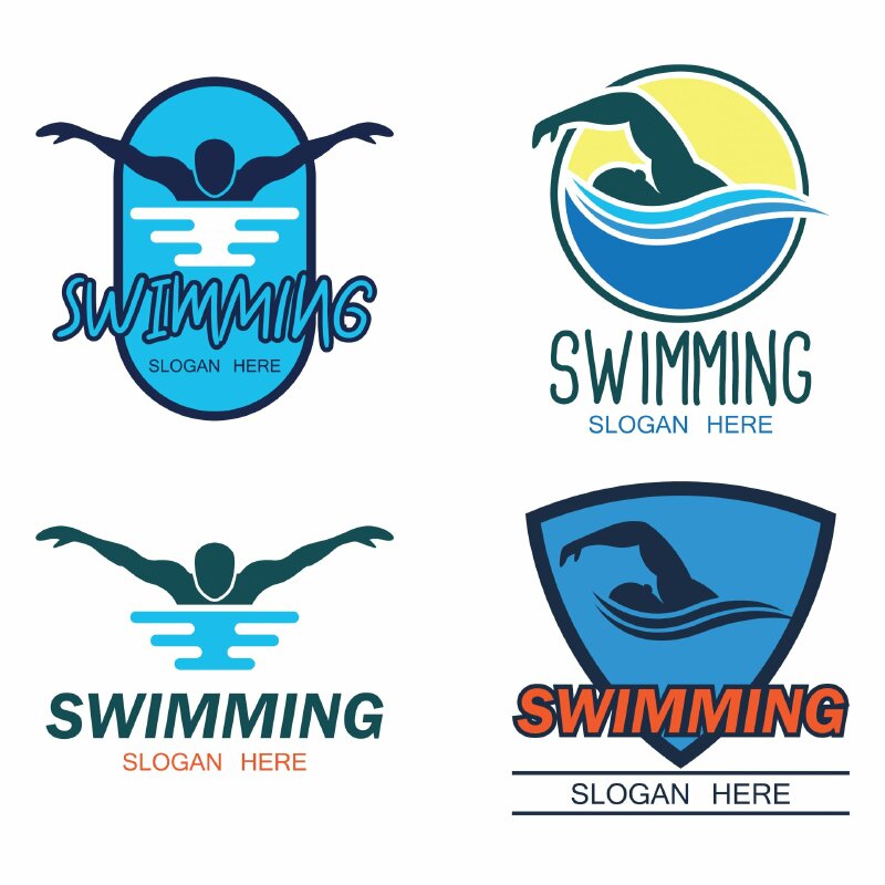 hình ảnh logo bơi lội - Inkythuatso