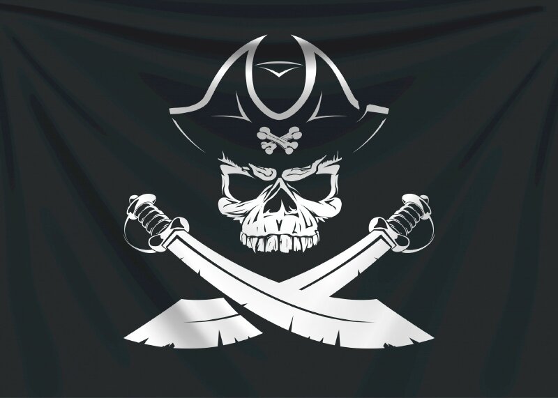 hình ảnh logo cờ hải tặc - Inkythuatso
