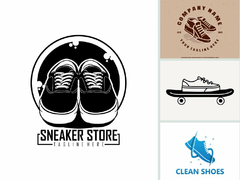 Tải mẫu logo giày sneaker đẹp file vector AI, EPS, JPEG, JPG, SVG, PDF