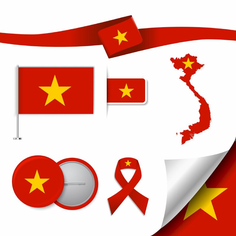 hình ảnh logo lá cờ Việt Nam - Inkythuatso