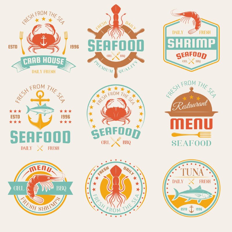 hình ảnh logo nhà hàng hải sản - Inkythuatso