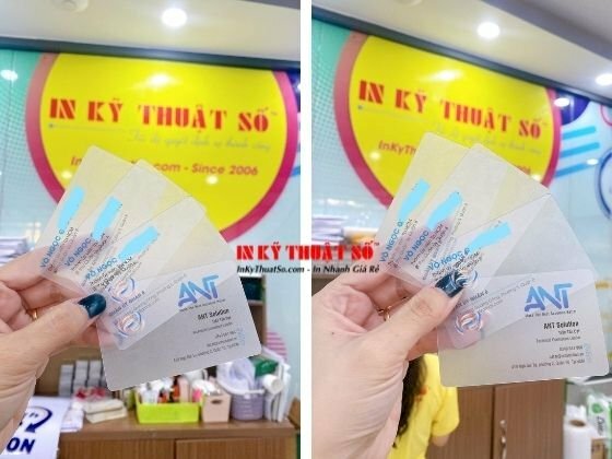 PVC trong suốt dùng in card visit kiểu dáng mới - Ảnh: 2