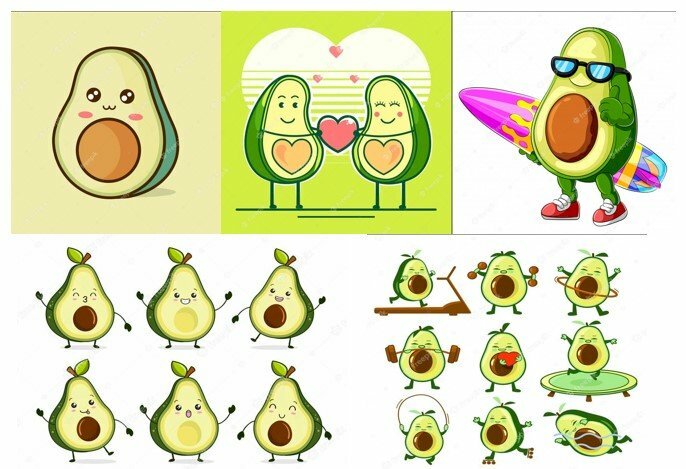 Top 100 mẫu hình vẽ sticker cute bơ dễ thương, chất, ngầu file PNG ...