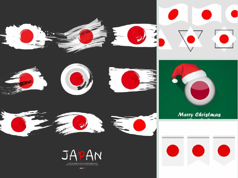 Mẫu icon lá cờ Nhật Bản, Quốc Kỳ Nhật Bản icon file vector AI, EPS ...