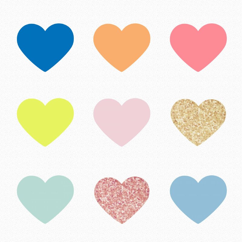 Top 100 mẫu sticker trái tim cute dễ thương chất ngầu file PNG Vector