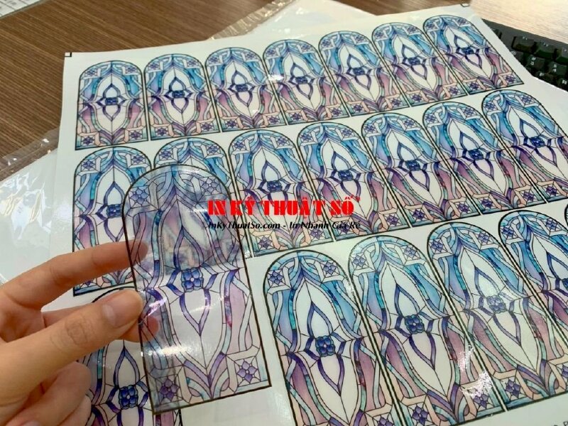 In tem trong suốt - decal tem nhãn, tem trong hình tròn, vuông, chữ nhật, in tem theo yêu cầu - Ảnh: 4