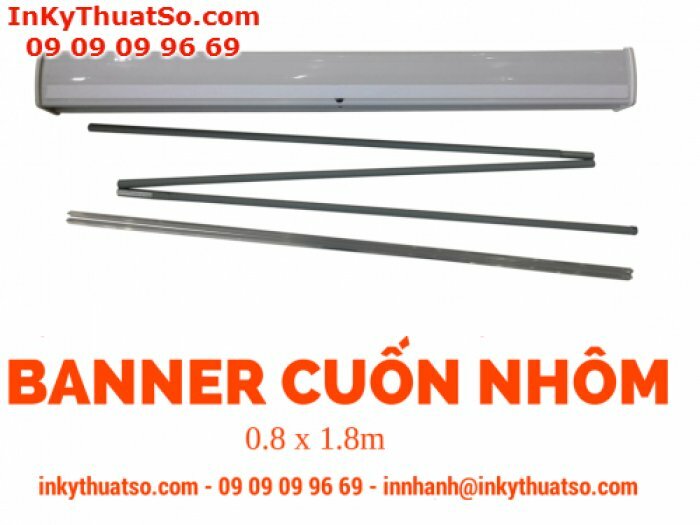 Banner Cuốn Nhôm Loại Tốt Nặng 0.8m x 1.8m - Banner cuốn, Giá cuốn nhôm giá rẻ tại TPHCM