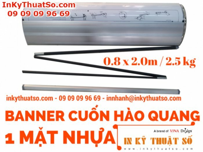 Banner cuốn Hào Quang 1 mặt nhựa 0.8m x 2m - Giá cuốn Hào Quang một mặt nhựa