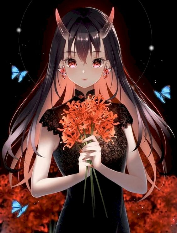 Top 101 ảnh cô gái cầm hoa anime đẹp nhất dùng làm avatar hình nền điện  thoại máy tính