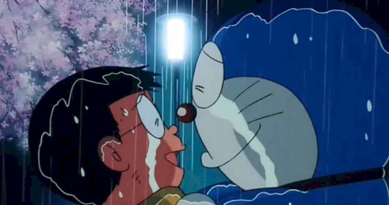 Ảnh Doremon 4k buồn, khóc Khi từ giã Nobita