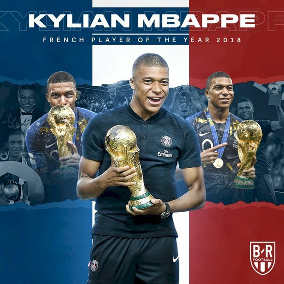 Ảnh 4K Kylian Mbappe đã nhận được được thương hiệu 'Cầu thủ tài tình nhất' của Pháp năm 2018.