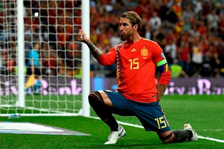 Ảnh Ramos 4K biểu cảm của Sergio Ramos hướng về phía khán giả