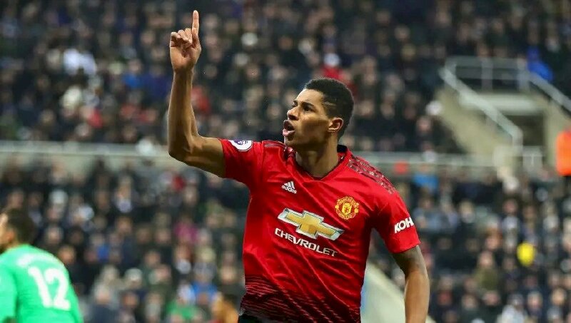 Ảnh Rashford 4K ăn mừng sau khi ghi bàn vào lưới Newcastle United