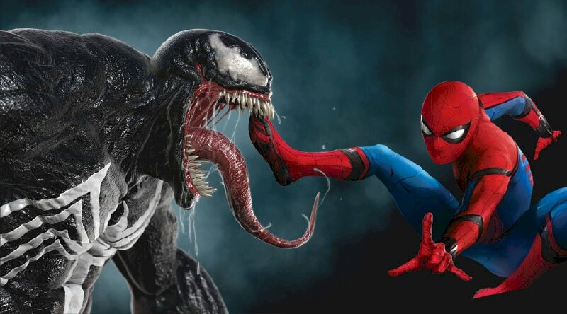 Ảnh 4k Venom và Spiderman đụng độ nhau trên màn ảnh