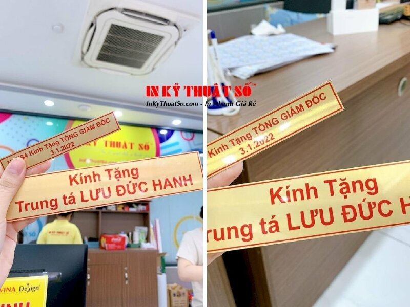 Báo giá làm bảng tên mica để bàn, cài áo, dán tường - bảng tên công ty, chức danh, nhân viên, phòng ban - Ảnh: 2