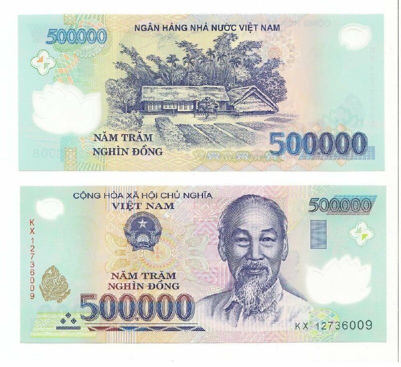 Tờ tiền 500000 đồng kích thước khủng giá 5 triệu ở Sài Gòn