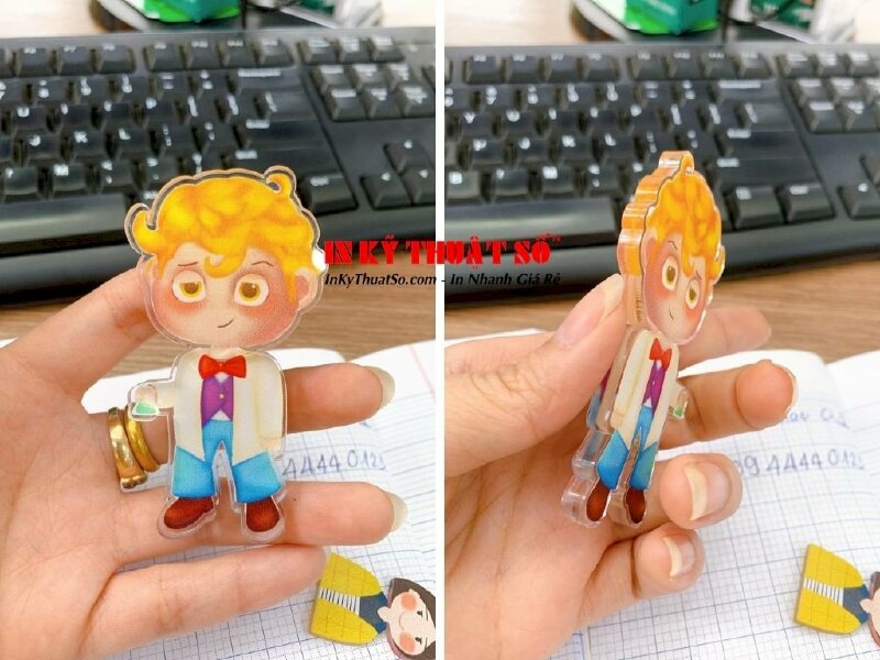 In móc khóa Mica theo yêu cầu, móc khóa anime chibi cute dễ thương, móc chìa khóa in ảnh - Ảnh: 3