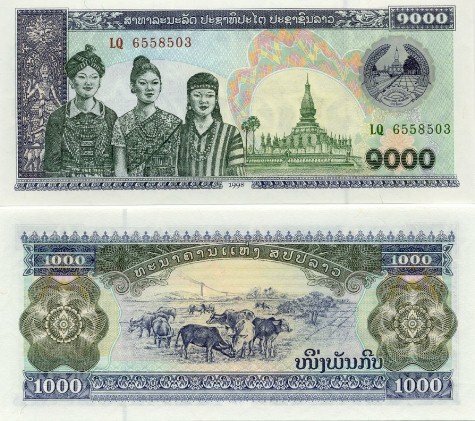 Hình ảnh tiền Lào đẹp nhất: \