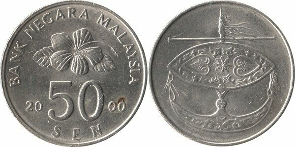 Hình ảnh 50 sen (cent) Malaysia 1989-2011