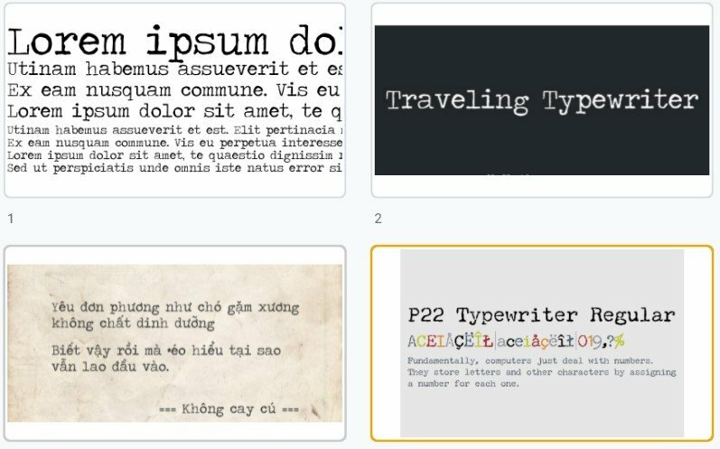 Tổng hợp bộ mẫu typewriter font việt hóa đẹp miễn phí