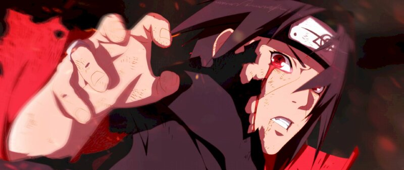 Ảnh Itachi chiến đấu đổ máu chất ngầu