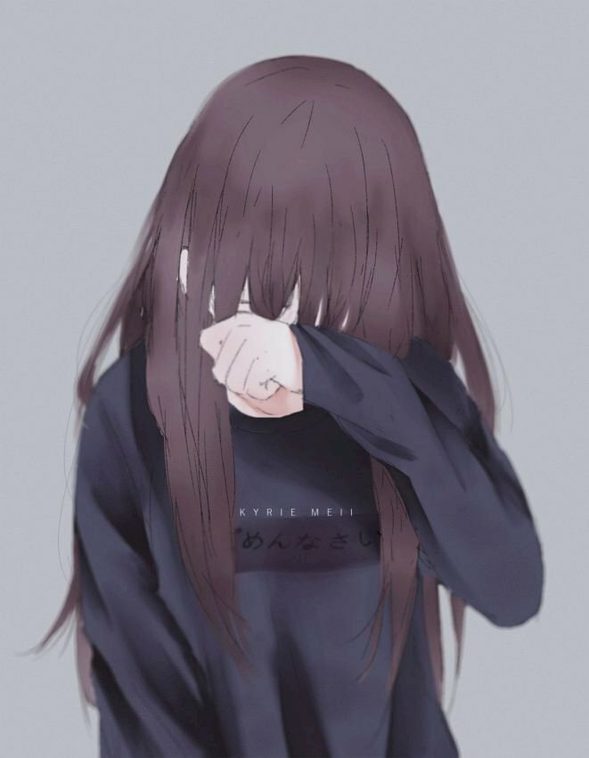 Ảnh anime lấy tay che mặt