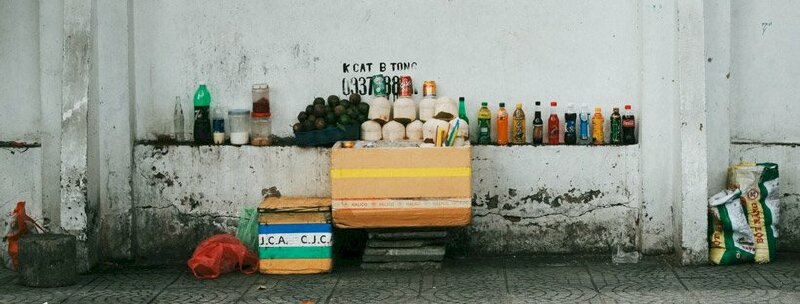 Ảnh bìa Facebook đẹp chất về bán nước ở ven đường